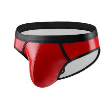 WetLook Men's Boxer Shorts Latex Sexy Strings Briefs Lingerie Underwear XXL