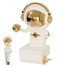 Toothpaste Squeezer, Suction and Roller System for Tubes, Robust Hand Cream and Face Wash Holder for Children and Adults in the Bathroom Gold