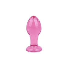 (Type B, Medium) Beautiful Pink Glass Anal Butt Plugs Pretty Sex Toys