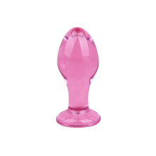 (Type B, Large) Beautiful Pink Glass Anal Butt Plugs Pretty Sex Toys