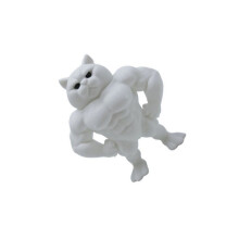 3D Printed Muscle Cats Figurines Muscular-Cat with arms akimbo