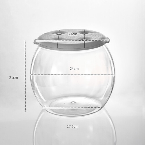 Bac de rangement transparent et tabouret sans danger pour les-5 2