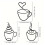 Metall-Kaffee-Dekorationen, Schild,-dreiteiliges Set 3