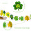 500 Counts Patricks Day Dekorationsaufkleber, funkelnder 3