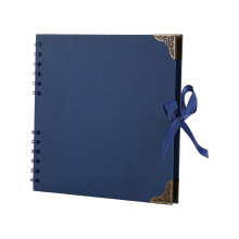Scrapbook Photo Album 8x8 Inches Hardcover Krafts-Navy Blue