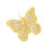 Corals Fleece Butterfly Hand Towel Soft Quick Dry-Yellow 1