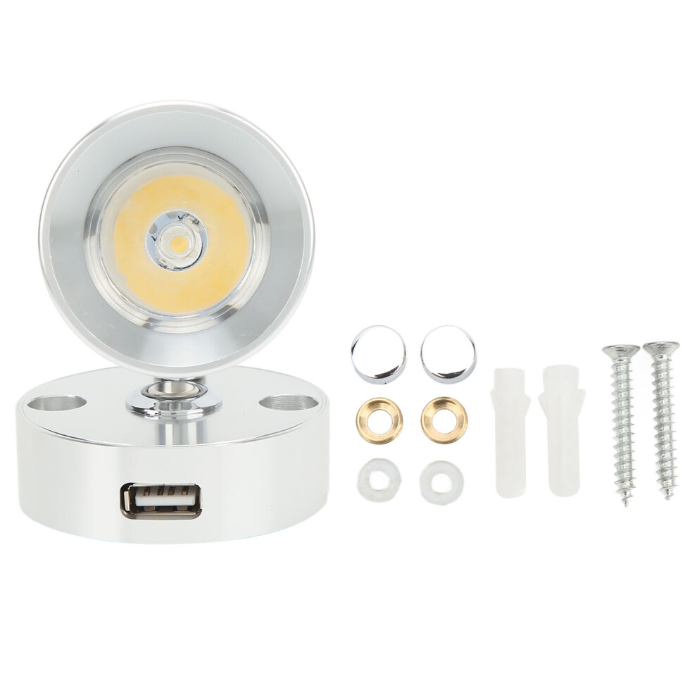 Light Led Bedside Lamp W/ Usb Charging, Touch Switch Dimming Reading Lamp Spot W/ Adjustable Direction 4 Rv Camper Boat, Featuring 180 Degree