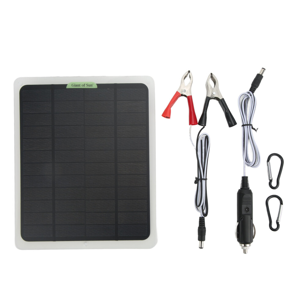 Solar Panel For Outdoor Charging, Solar Panel Waterproof High Conversion Rate Monocrystalline Pet 12V 20W Portable Charger With Dual Usb Output And 9138057196160
