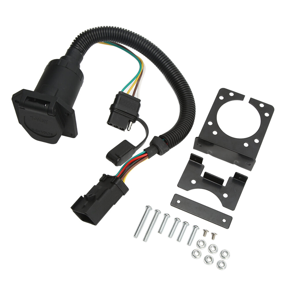 Trailer Adapter Kit W/ Function Testing Leds, Compact Traction Adapter Ensures Reliable Power Transfer Between Vehicle & Trailer, Heavy Duty 4 9139052784772