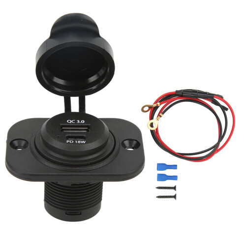 Αδιάβροχη πρίζα DC με διακόπτη αφής γενικής χρήσης, γρήγορη φόρτιση, διπλός