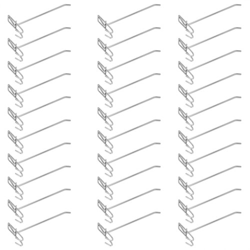 Durable Pegboard Hooks for Supermarket Storage, Heavy Duty Iron Wall Bracket Display Hook with Rust Resistant Surface, Ideal for Garage Kitchen Office