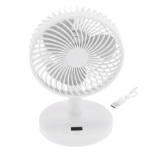 Adjustable Angle Portable Desk Fan, 360-Degree Rotation Tabletop Fan, USB Rechargeable Mini Fan, 45 Up & Down Air Supply, Detachable Air Outlet
