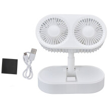 Csendes hűtőventilátor, hordozható mini ventilátor emelő kialakítással a magasságállításhoz, elemes ventilátor kettős motorral az erős