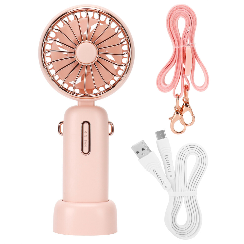 Usb Rechargeable Desk Fan For Indoor Outdoor, Portable Personal Cooler With 18 Hours Usage, Battery Operated Handheld Fan With Detachable Lanyard, Wea 9468298000385