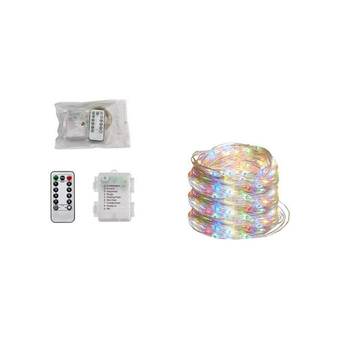 (Multicolour, 5M) Indoor String Lights 5M/10M/20M/30M Copper Wire String Lights With Remote Controller Battery Powered