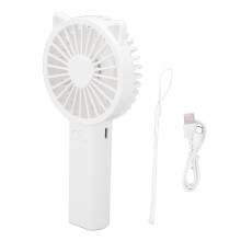 Personlig køleventilator, batteridrevet håndventilator med 3 vindhastigheder, bærbar genopladelig ventilator til udendørsaktiviteter, USB-drevet