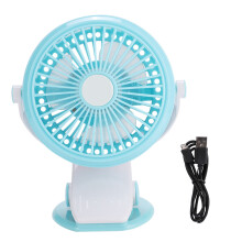 Portable Clip-on Fan, Rechargeable Mini Desk Fan, 360 Degree Rotation Fan for Home Office, Black