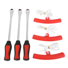Kit de changement de pneus pour moto tout-terrain et tondeuse à gazon, avec poignée ergonomique, protections de jantes en acier durable et jeu de