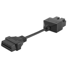 Accesorii auto pentru cablu prelungitor OBDII, conector unghi drept adaptor universal pentru instrument de diagnosticare cu conector compact cu 20 de