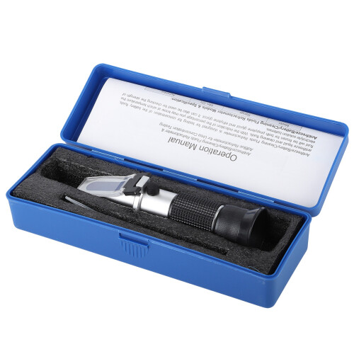 Brix Refractometer With Specific Gravity Scale, Alcohol Test Refractometer With 0 To 80% Measuring Range For Distilled Beverages Wine Testing Easy To 1
