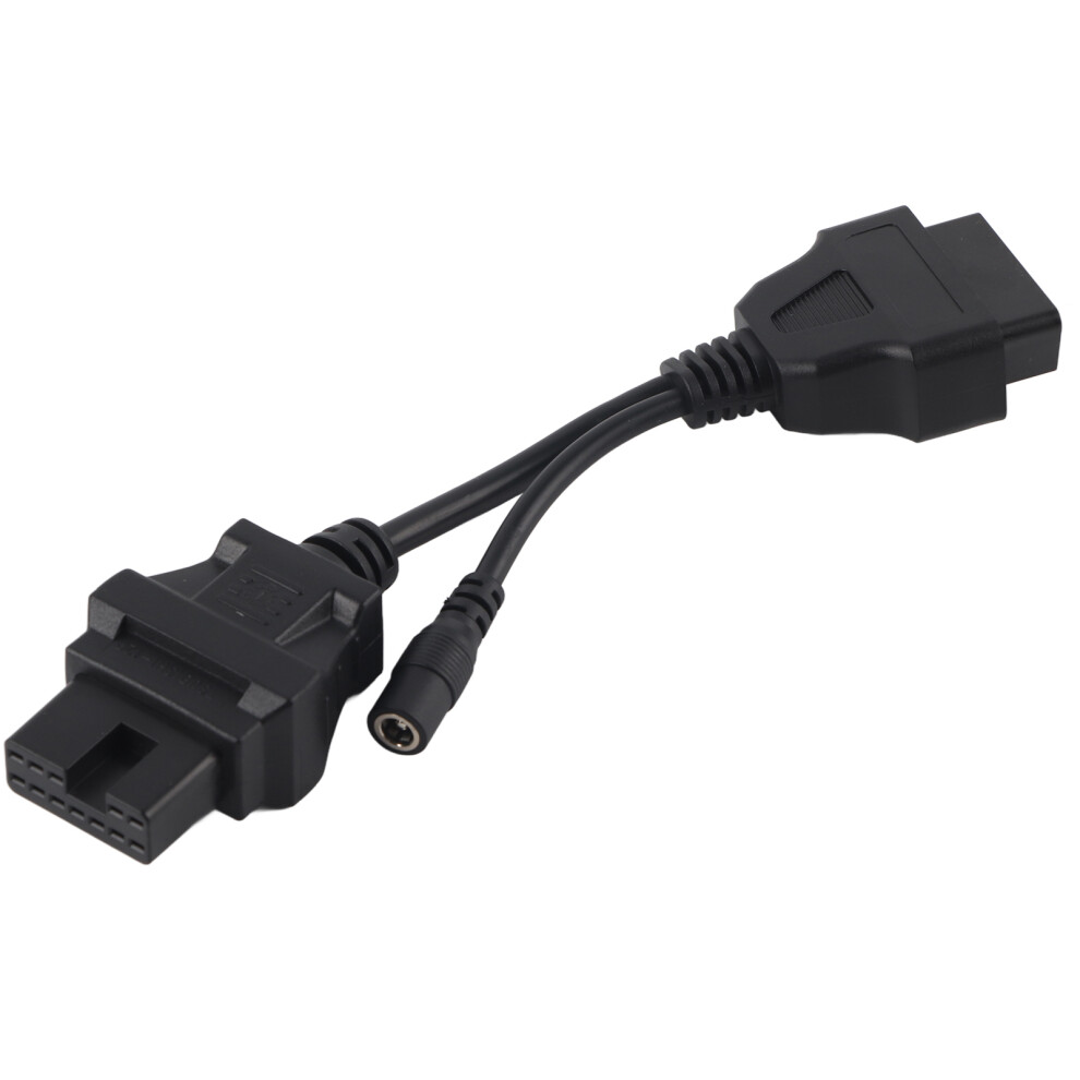 Obd2 Diagnostic Tool Extension Cable, Right Angle Splitter 12 Pin To 16 Pin Socket Flexible Extension Cord For Obd2 Protocols Plug And Play 9423501833358
