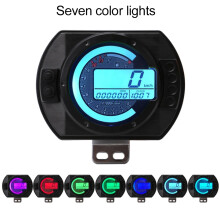 DC12V Motorcycle LCD Speedometer Tachometer 137x101mm Black 0-199Km/h