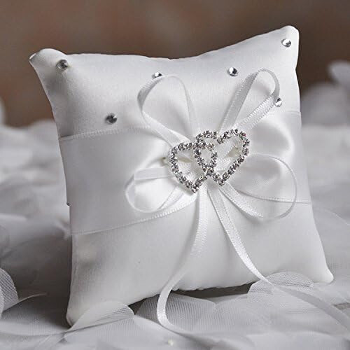 Frmarche Wedding Ring Ear Cushion Ring 15 x 15 cm (White) 1