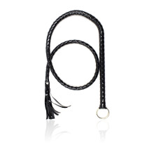Sex Whip 140 cm Shiny Leather Whips Crop Riding Crops, Flogger Spanking Paddle Role Play Slave Bondage Fetish BDSM Sex Toy Accessories, Black