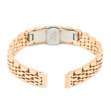 Edelstahl Roségold-Uhrenarmband 12mm Ersatzarmband für Herren/Damen