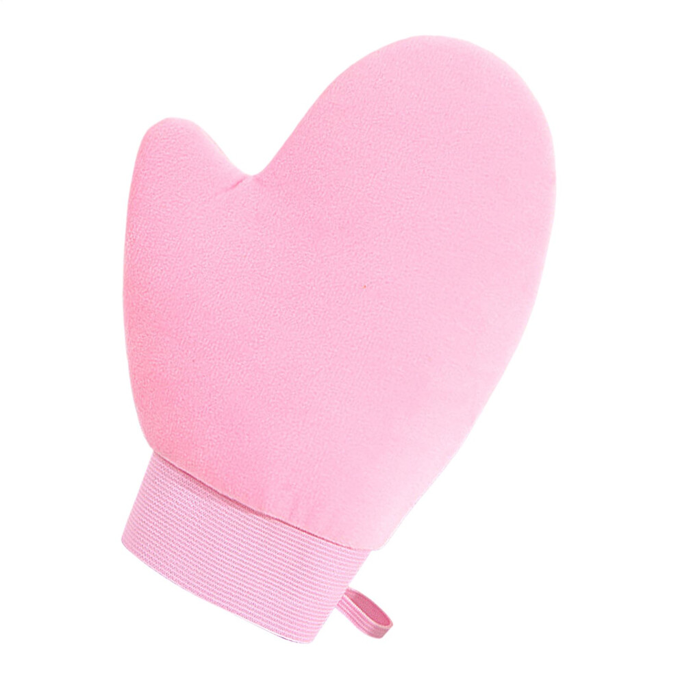 Pink Sunless Tanner Mitt Back Lotion Applicator Portable Soft Tanning Mitt For Sensitive Skin, Unisex,