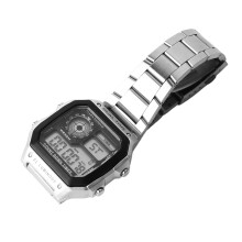 Leuchtende Silber Vintage Digitale Uhr - Wasserdichtes und strapazierfähiges Design