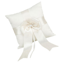 Wedding Ring Pillow With Bow Ring Holder Cushion For Weddings Flower Ring Pillow Soft Material Ceremony Decoration For Engagements