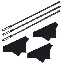 6 Piece Flute Cleaner Set, 3 Rods with 3 Cloths, Professional Instrument Care