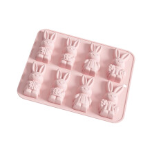 Mehrzweck-Silikon-Kaninchen-Kuchenform, leicht zu lösende-Rosa