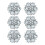 6Pcs Rhinestones Button Clips Decorative Cufflinks-Rose 25MM 1