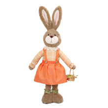 Osterhasen-Figuren, moderne Kunst, Frühlingsdekoration,-Orange