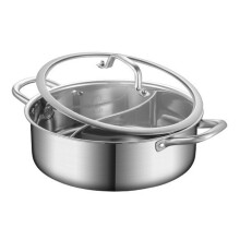 304 Roestvrij Staal Hot Pot Met- Dubbele soepkom van 28 cm