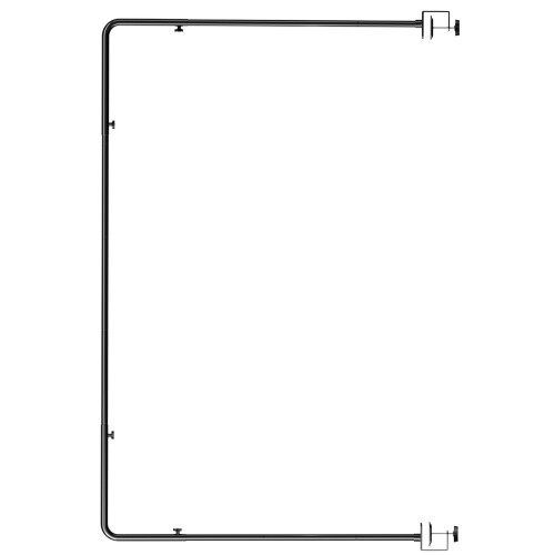 1 ensemble de supports de décoration extensibles en fer,-Noir