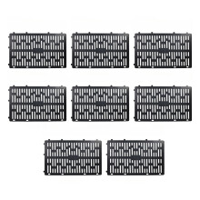Lot de 8 protections d'arbres durables, installation-Noir
