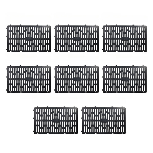 Lot de 8 protections d'arbres durables, installation-Noir