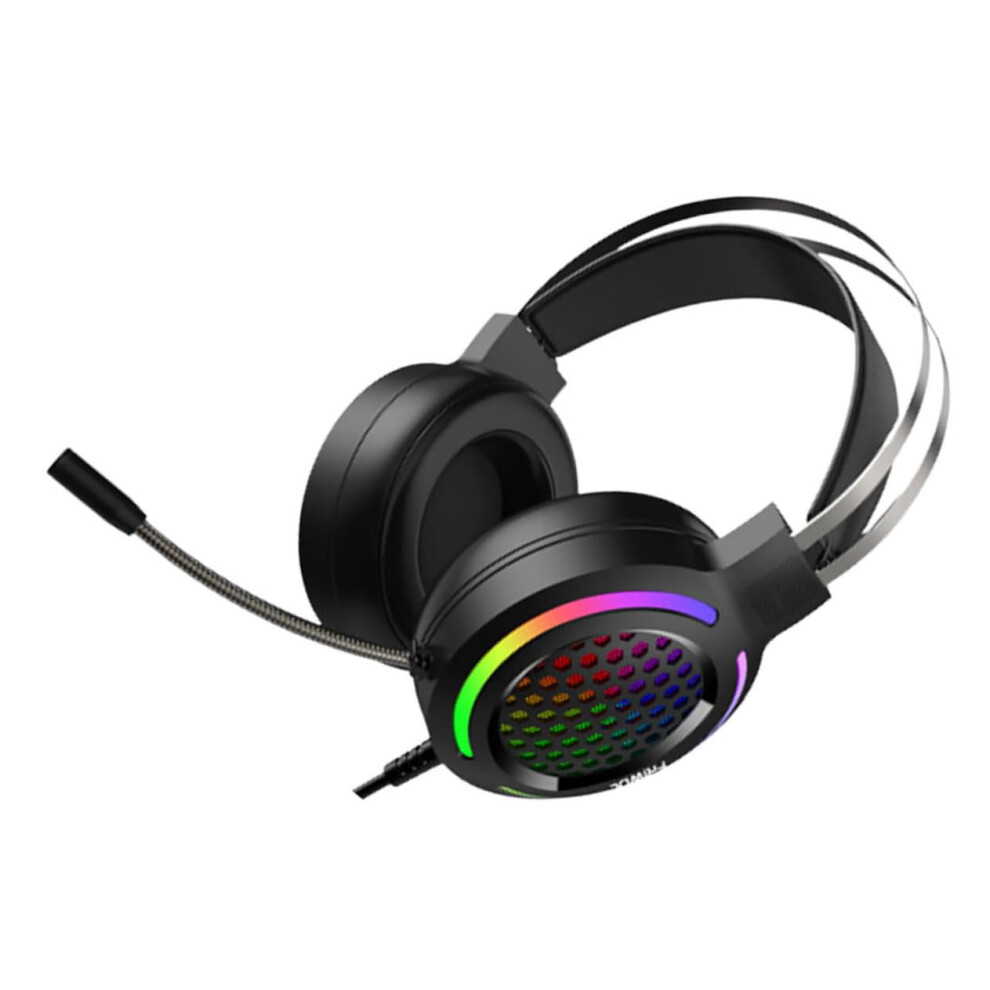 Wired Rgb Gaming Headset With Microphone Noise Cancelling Overear Lightweight For Pc Laptop 9189345924088