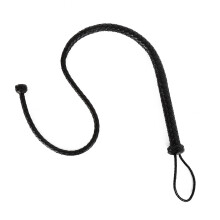 Extra Long Whip Leather Flogger Spanking Riding Crop BDSM Sex Toy Black