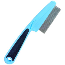Flea Comb With Rubber Handle NonSlip Rubber Grip For Dogs And Cats Flea And Tick Grooming Comb Dog Grooming Tool