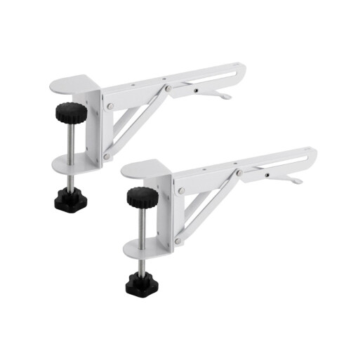 Under Desk Keyboard Tray, Adjustable Folding Bracket, Clamps, Heavy Duty Folding Shelf Bracket, Extension for Computer