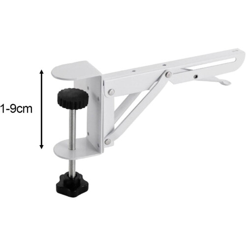Under Desk Keyboard Tray, Adjustable Folding Bracket, Clamps, Heavy Duty Folding Shelf Bracket, Extension for Computer 2