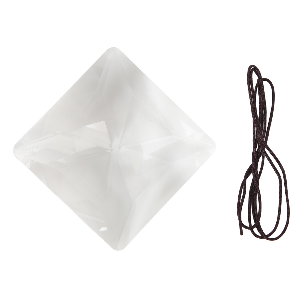 Crystal Prism Suncatcher With Geometric Faceted Design For Windows And Garden Decor White 9331368770146