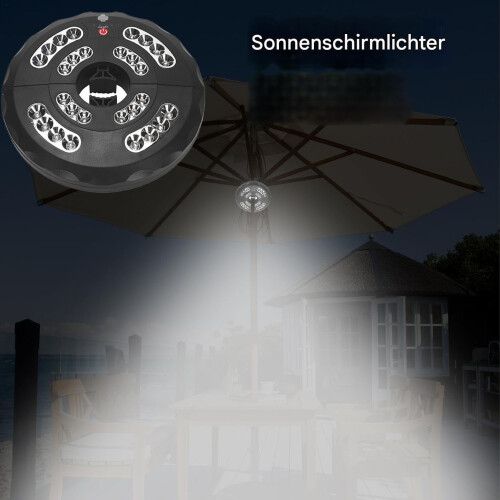Wireless Umbrella Lights  3 Modes, Waterproof Rechargeable Lamp for Outdoor 1
