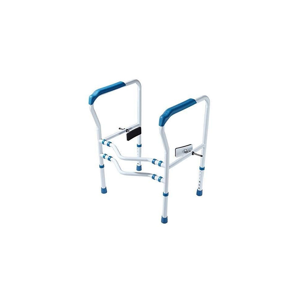 Adjustable toilet handrail, nonslip grab bars for the elderly, disabled, pregnant women, medical toilet chair support frame, made of aluminum.