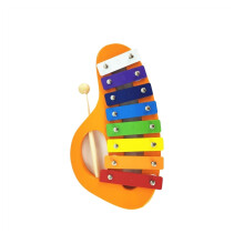 Xylophone Kit Percussion Instrument Set with EightTone Handle Glockenspiel is Suitable for Players of All Levels (Orange)
