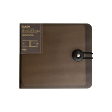 CDs Holder Cases 12Pocket CDDVD Organizer Portable Wallet Storage Bag PP Material Transparent Coffee With Buckle